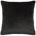 Jet Black - Back - Paoletti Stanza Faux Fur Cushion Cover