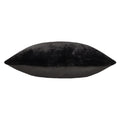 Jet Black - Side - Paoletti Stanza Faux Fur Cushion Cover