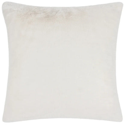 White - Front - Paoletti Stanza Faux Fur Cushion Cover