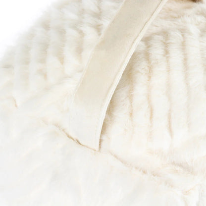Ecru - Back - Paoletti Sonnet Faux Fur Doorstop