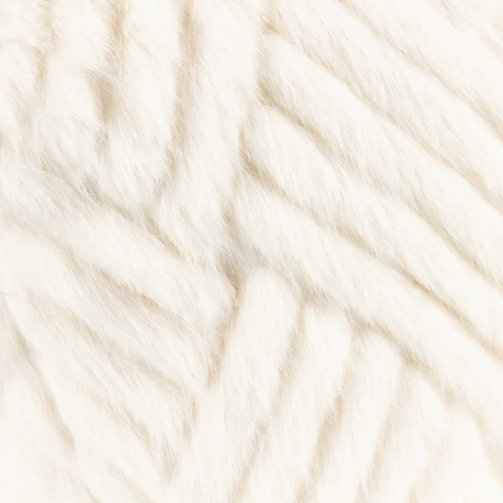 Ecru - Side - Paoletti Sonnet Faux Fur Doorstop
