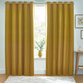 Mustard - Front - Furn Dawn Eyelet Curtains