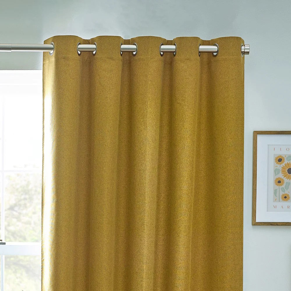 Mustard - Back - Furn Dawn Eyelet Curtains