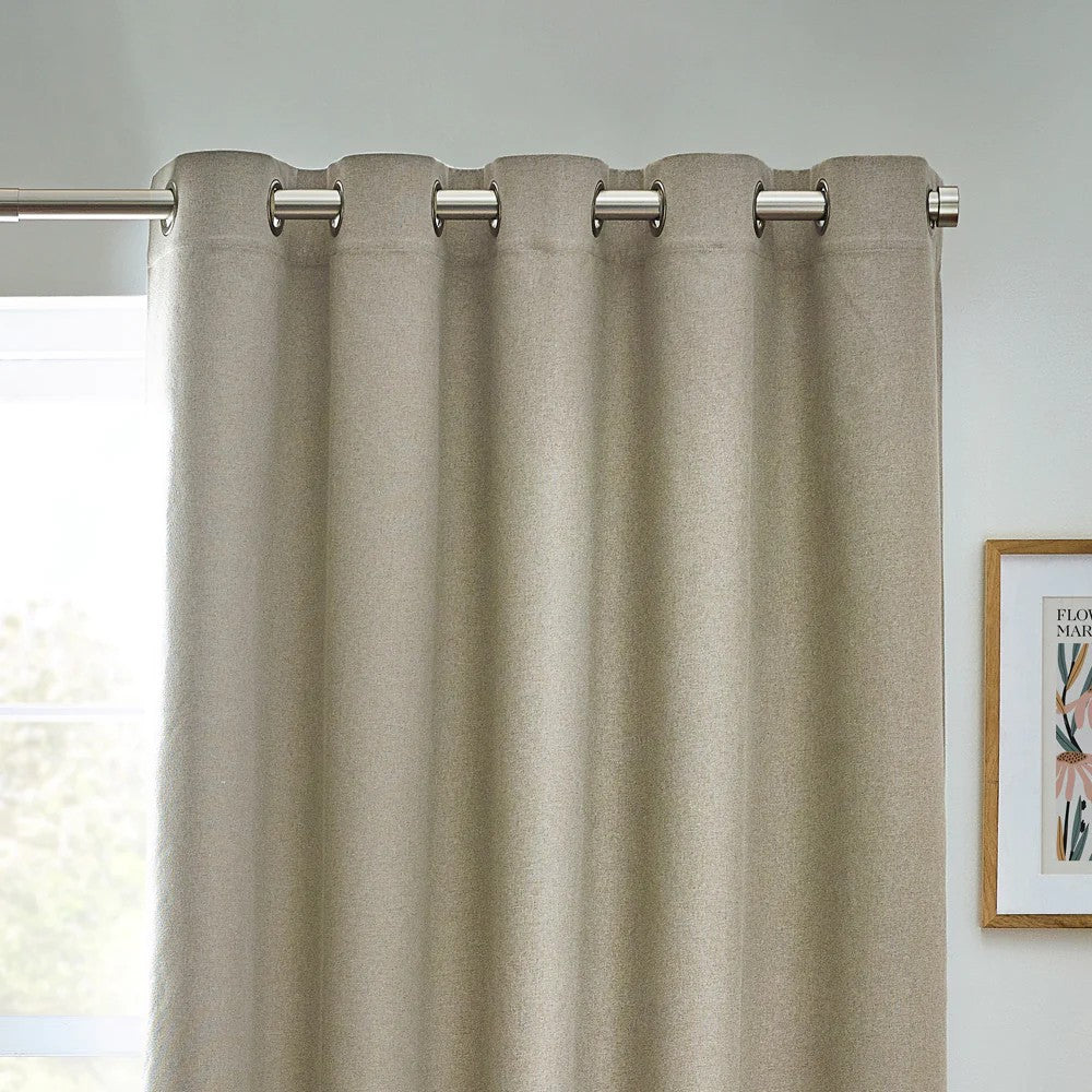 Natural - Back - Furn Dawn Eyelet Curtains