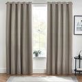 Grey - Front - Furn Dawn Eyelet Curtains