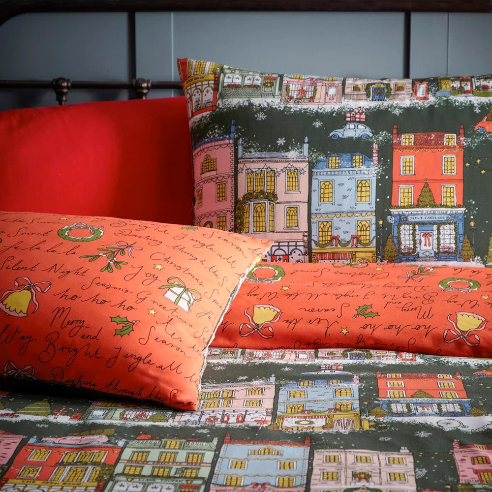 Green - Back - Furn Christmas Spirit Festive Duvet Cover Set