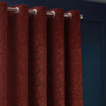 Copper - Back - Paoletti New Galaxy Chenille Eyelet Curtains