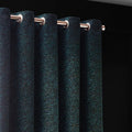 Emerald - Back - Paoletti New Galaxy Chenille Eyelet Curtains
