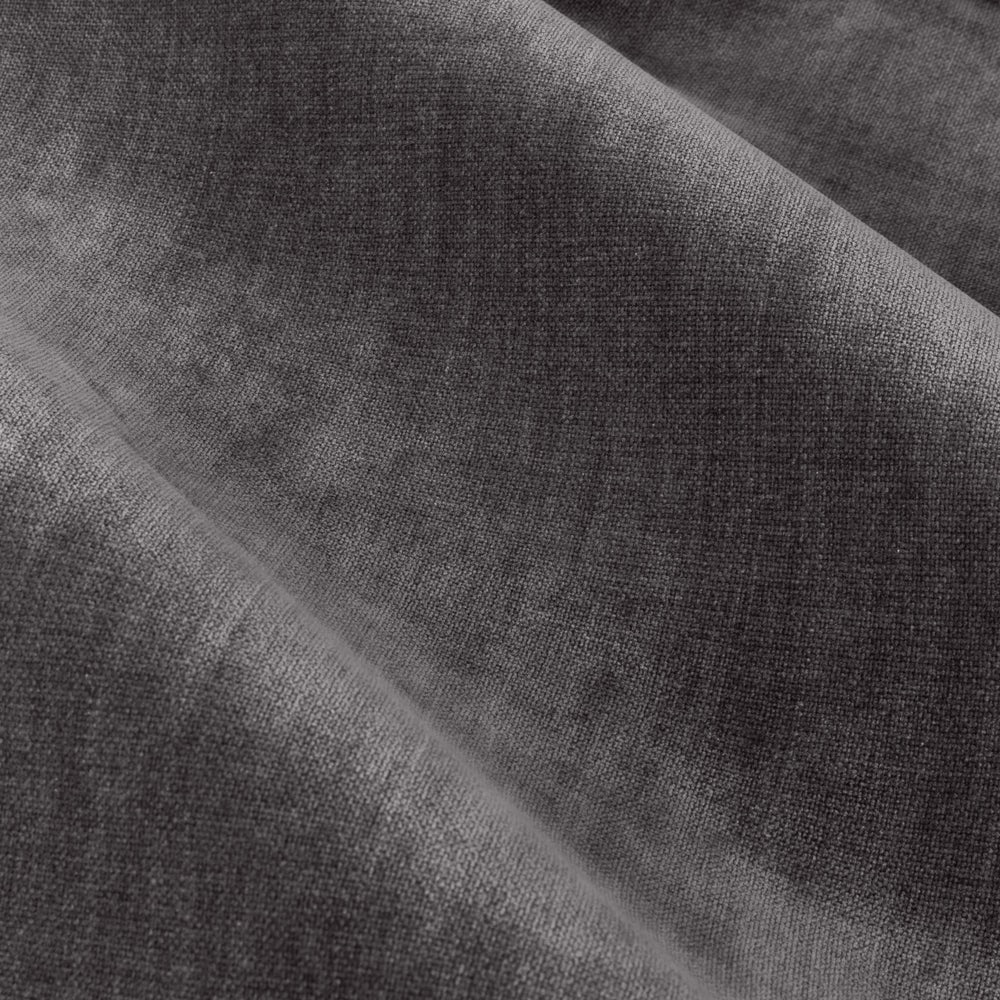 Charcoal - Side - Yard Chenille Velvet Eyelet Curtains