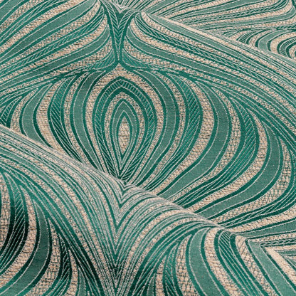 Emerald - Side - Paoletti Gatsby Jacquard Eyelet Curtains