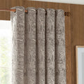 Taupe - Back - Furn Winter Woods Chenille Animals Eyelet Curtains