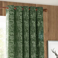 Emerald - Back - Furn Winter Woods Chenille Animals Eyelet Curtains