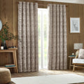 Taupe - Front - Furn Winter Woods Chenille Animals Eyelet Curtains