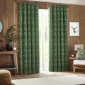 Emerald - Front - Furn Winter Woods Chenille Animals Eyelet Curtains