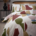 Multicoloured - Back - Hoem Meta Cotton Abstract Duvet Cover Set