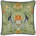 Sage - Front - Evans Lichfield Chatsworth Peacock Cushion Cover