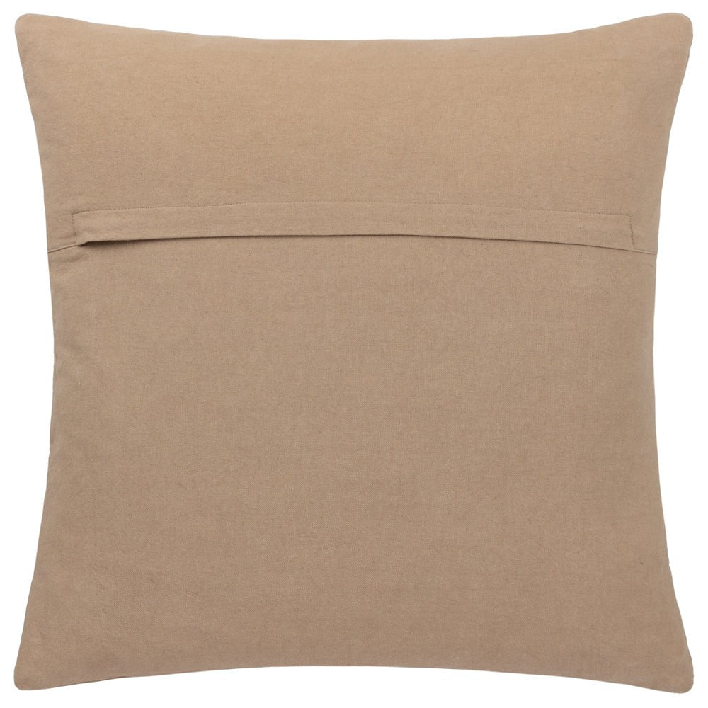 Taupe - Back - Yard Hush Cotton Linear Cushion Cover