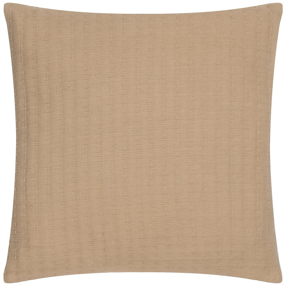 Taupe - Front - Yard Hush Cotton Linear Cushion Cover