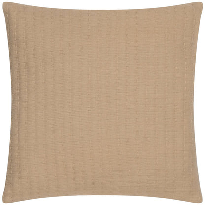 Taupe - Front - Yard Hush Cotton Linear Cushion Cover