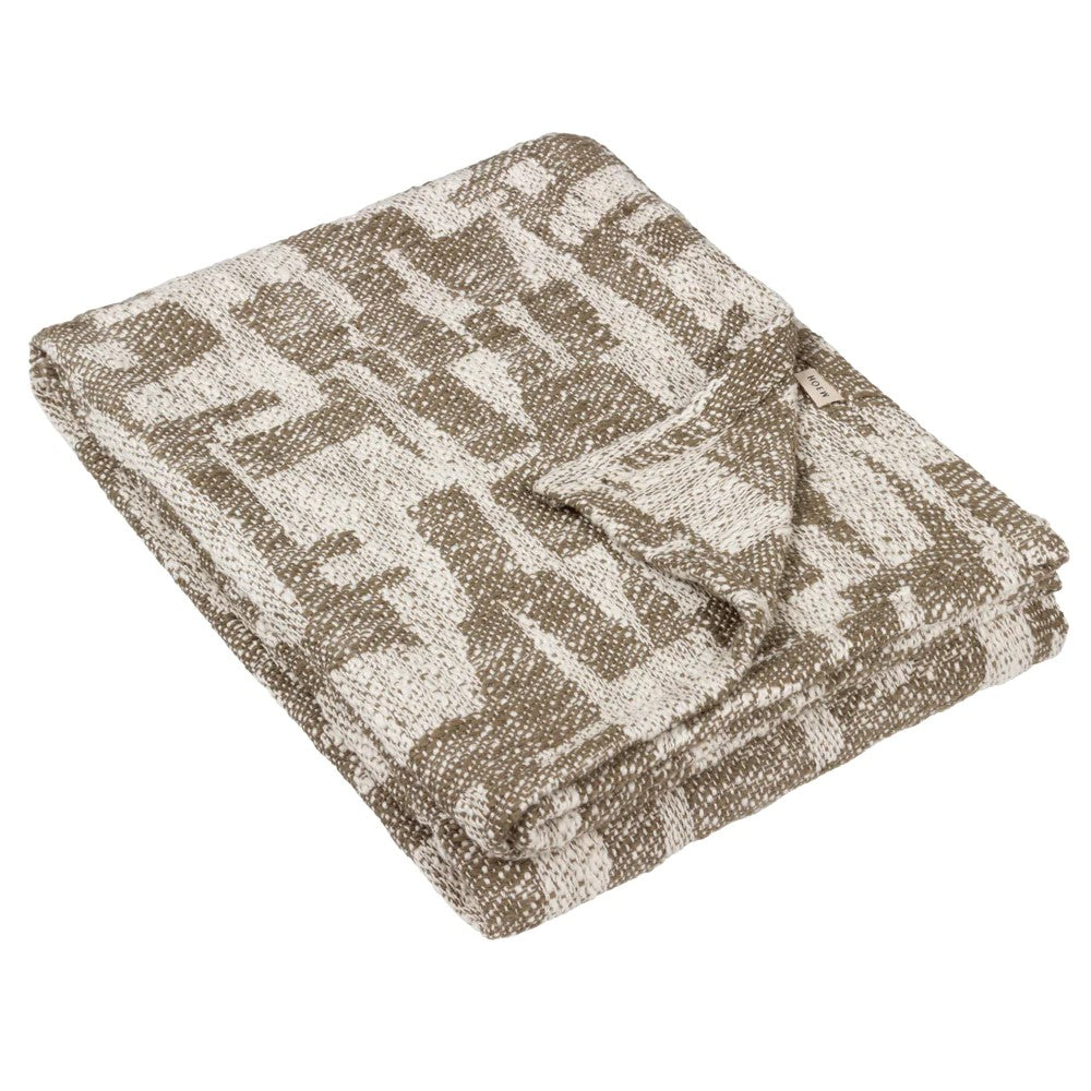 Taupe - Front - Hoem Ola Jacquard Throw
