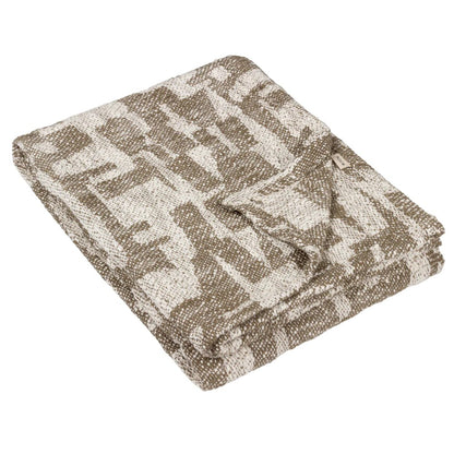 Taupe - Front - Hoem Ola Jacquard Throw