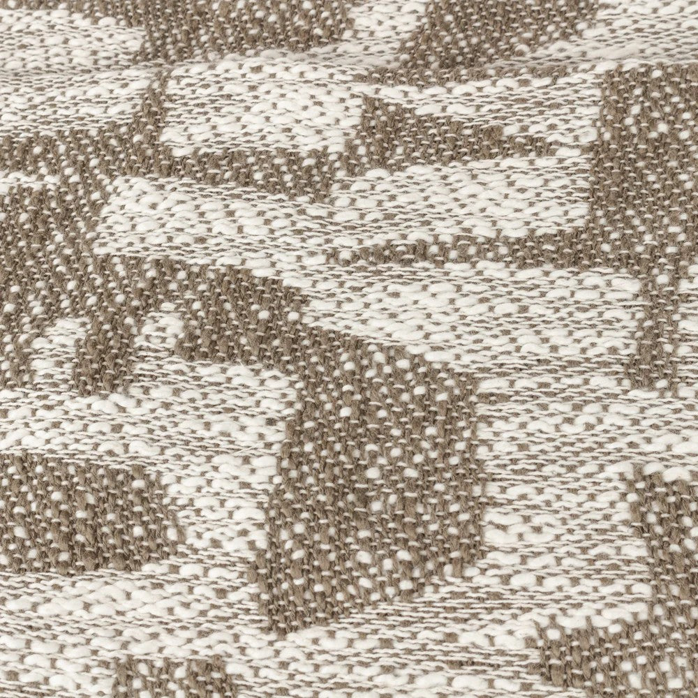 Taupe - Side - Hoem Ola Jacquard Throw