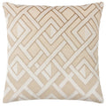 Warm Taupe - Front - Paoletti Henley Jacquard Velvet Cushion Cover