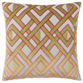 Multicoloured - Front - Paoletti Henley Jacquard Velvet Cushion Cover