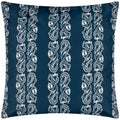 Navy - Front - Paoletti Kalindi Stripe Outdoor Cushion Cover