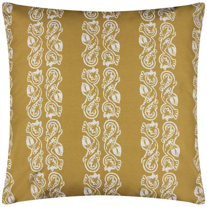 Saffron - Front - Paoletti Kalindi Stripe Outdoor Cushion Cover