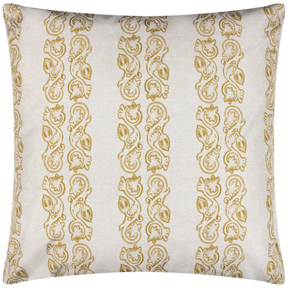 Saffron - Back - Paoletti Kalindi Stripe Outdoor Cushion Cover