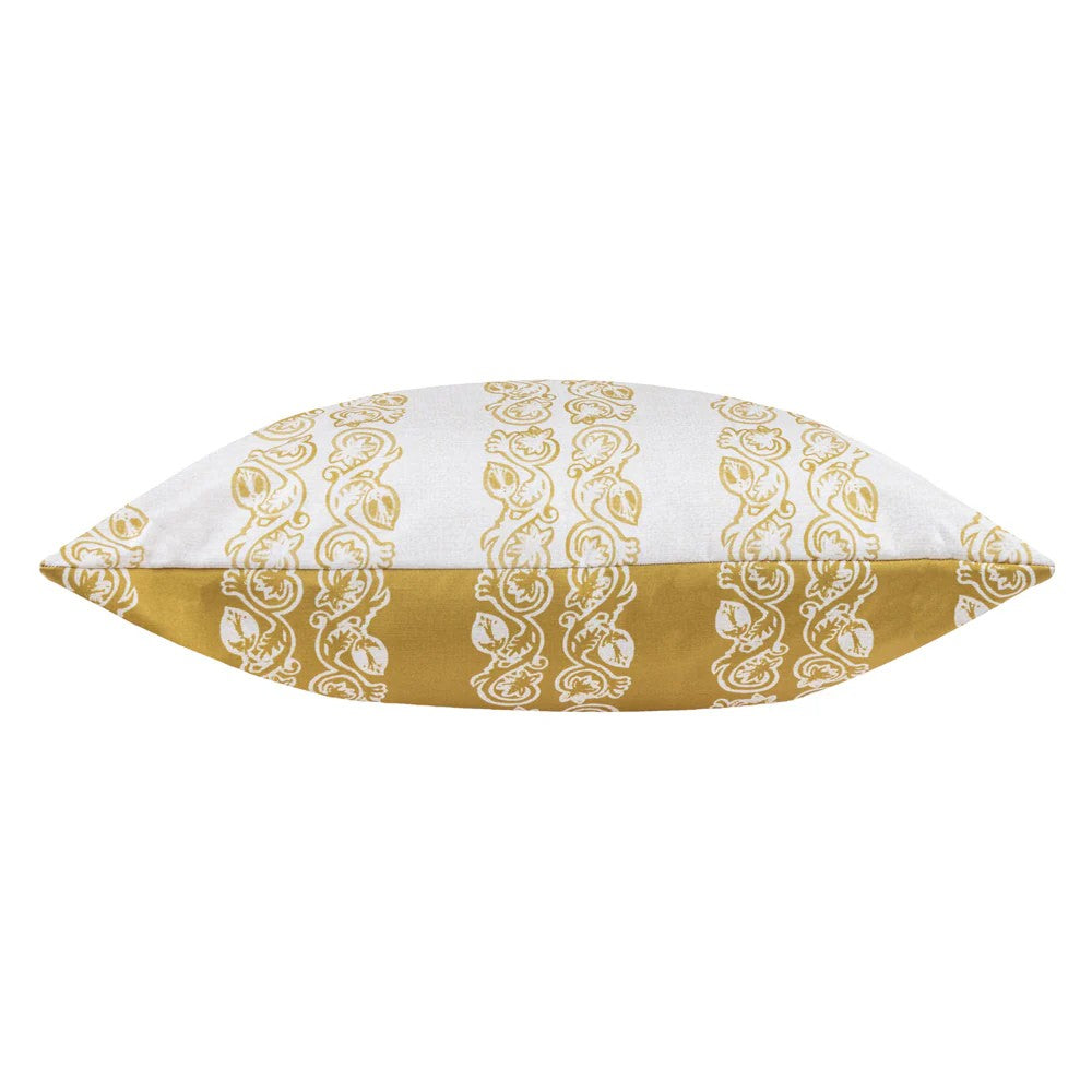 Saffron - Side - Paoletti Kalindi Stripe Outdoor Cushion Cover