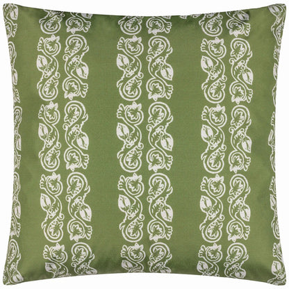 Olive - Front - Paoletti Kalindi Stripe Outdoor Cushion Cover