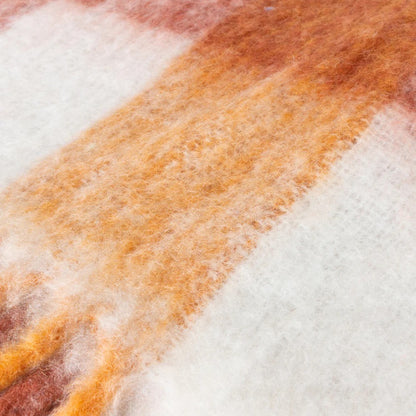 Cinnamon - Back - Furn Juno Faux Mohair Checked Throw