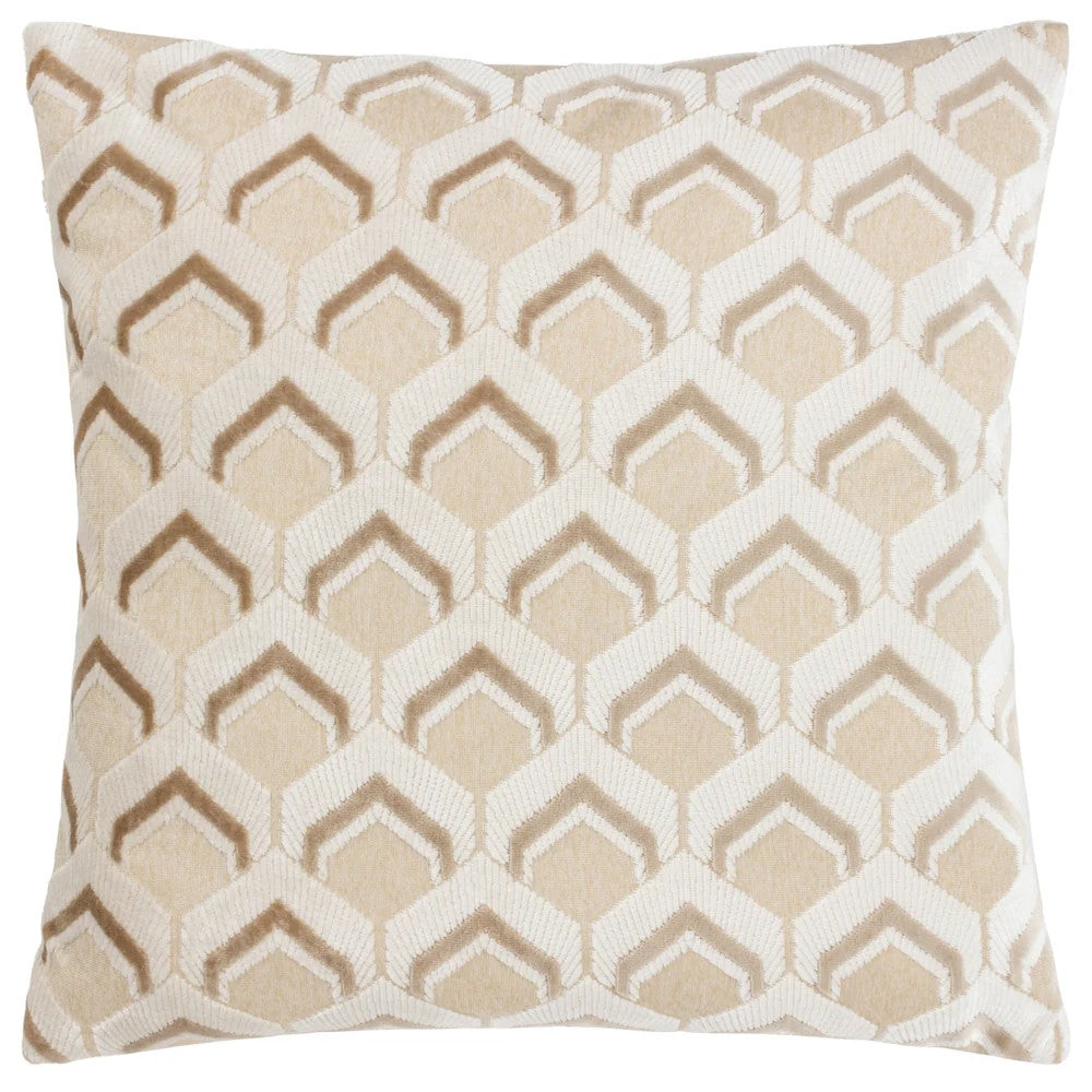 Warm Taupe - Front - Paoletti Ledbury Jacquard Cushion Cover