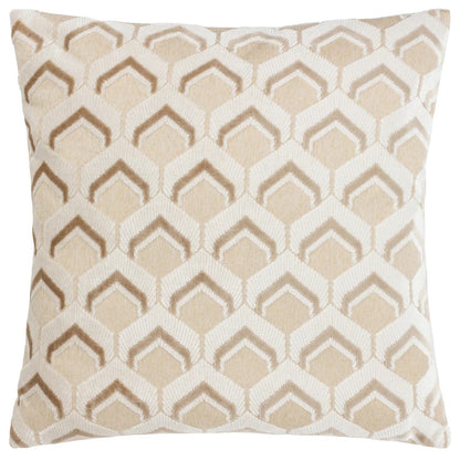 Warm Taupe - Front - Paoletti Ledbury Jacquard Cushion Cover