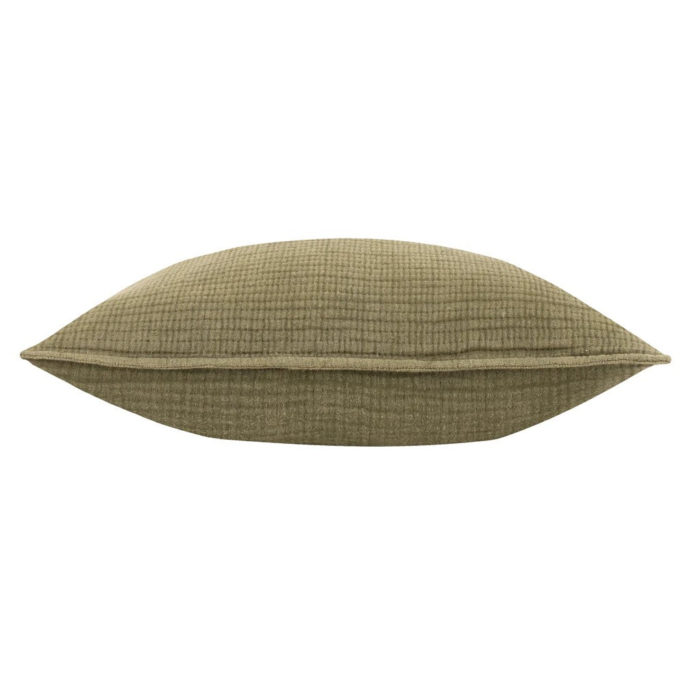 Khaki - Side - Yard Ribble Acid Wash Cushion Cover