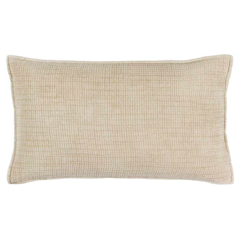Natural - Front - Yard Ribble Acid Wash Cushion Cover
