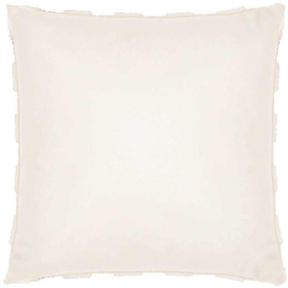 Dreamy Cream - Back - Heya Home Check It Fleece Cushion Cover