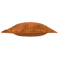 Rust - Side - Paoletti Palmeria Velvet Quilted Cushion Cover