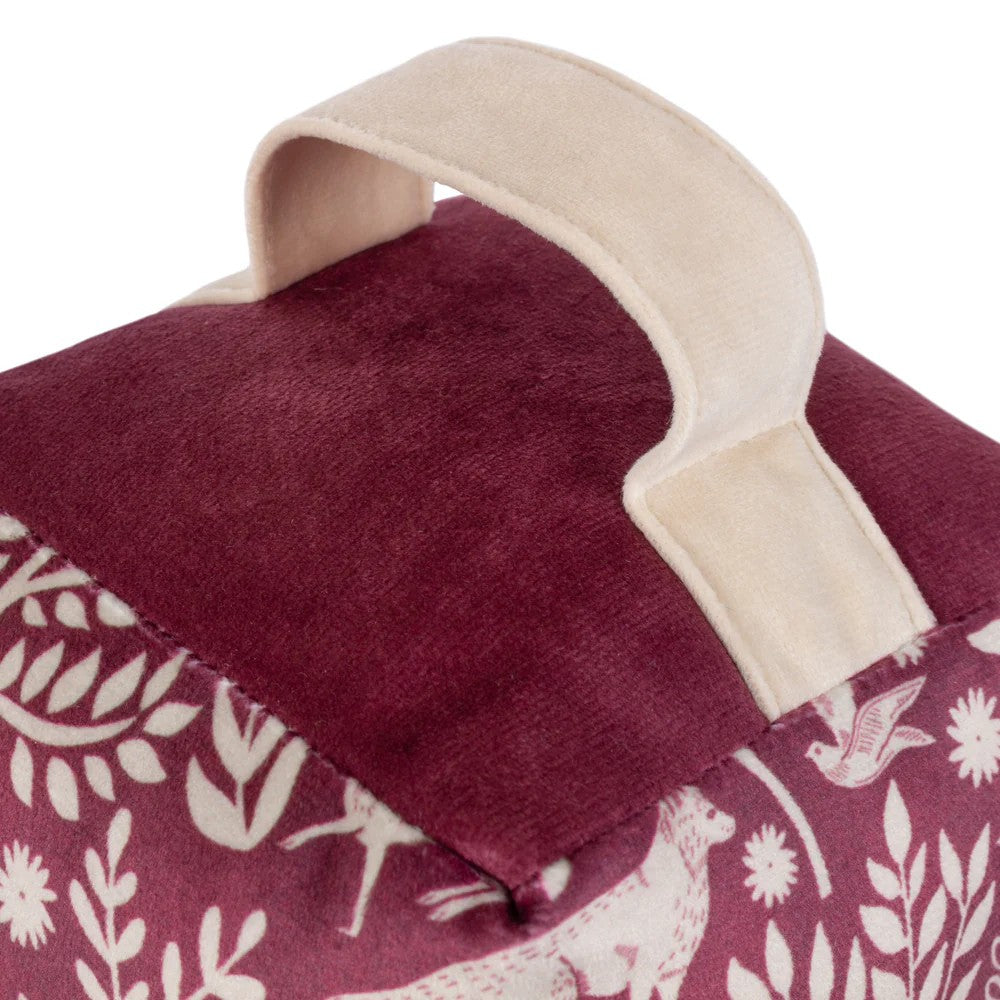 Berry - Back - Furn Skandi Woodland Velvet Animals Doorstop