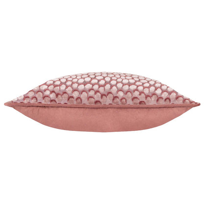 Plaster Pink - Side - Hoem Lanzo Piped Velvet Cut Cushion Cover