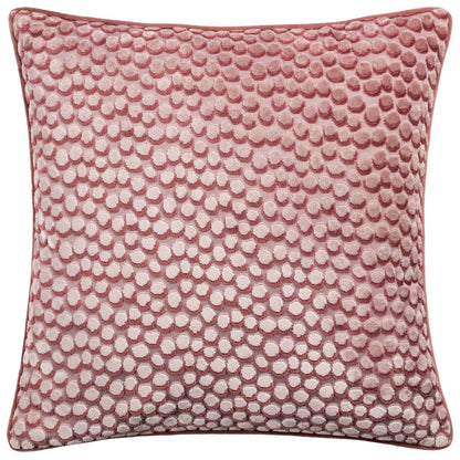 Plaster Pink - Front - Hoem Lanzo Piped Velvet Cut Cushion Cover