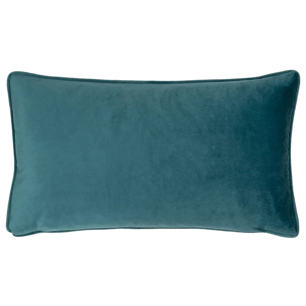 Burgundy - Back - Evans Lichfield Hawthorn Piped Chenille Birds Cushion Cover