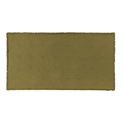 Moss - Back - Yard Jaye Fringed Velvet Bedspread