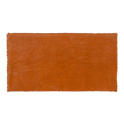 Rust - Front - Yard Jaye Fringed Velvet Bedspread