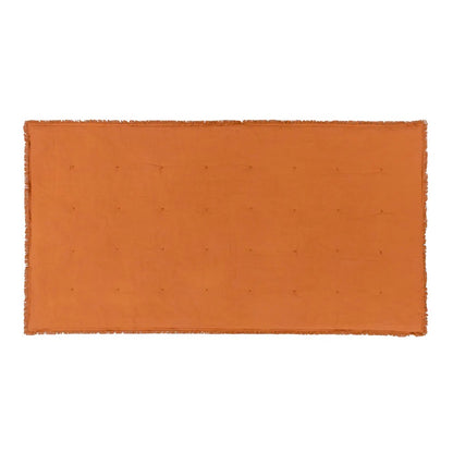 Rust - Back - Yard Jaye Fringed Velvet Bedspread