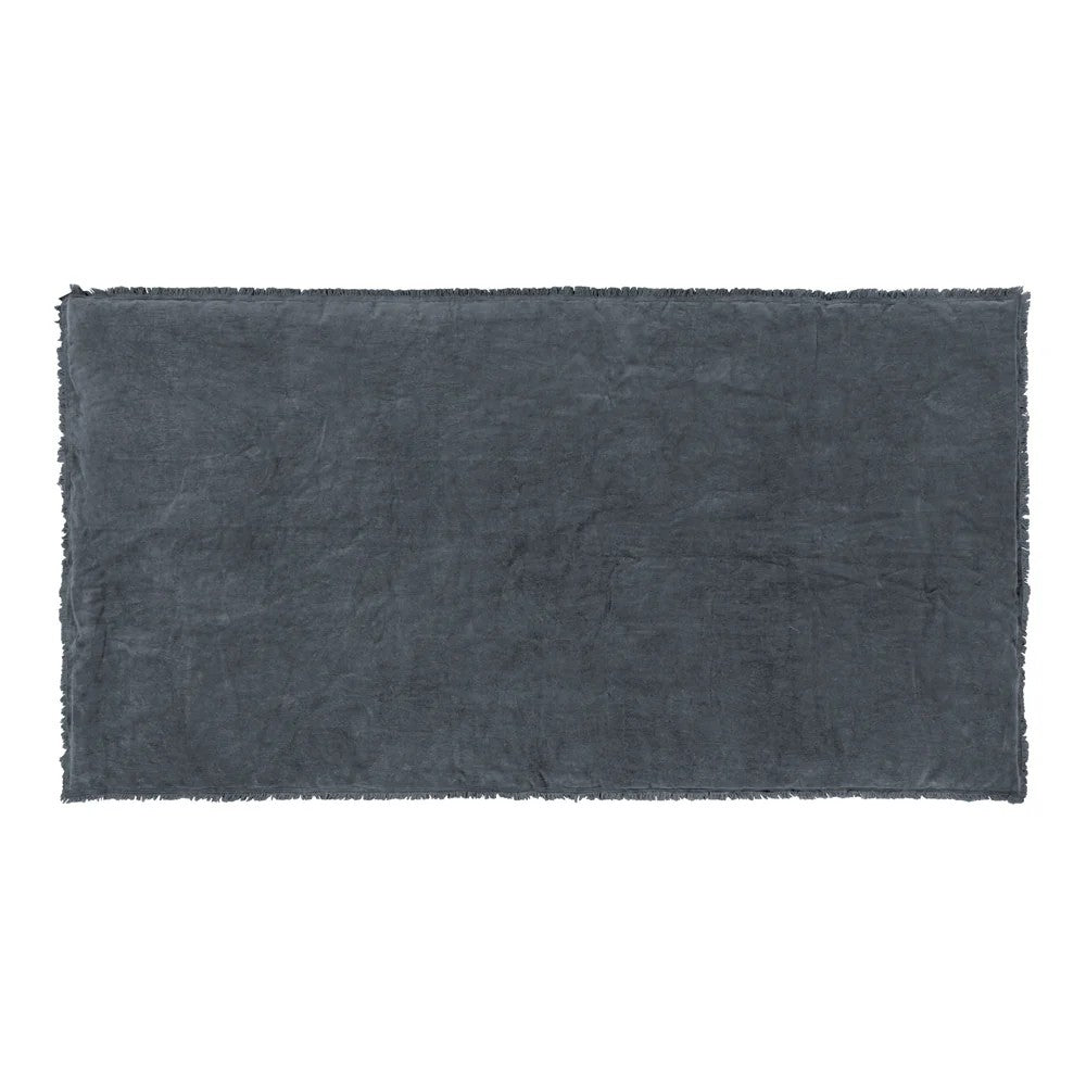 Slate - Front - Yard Jaye Fringed Velvet Bedspread