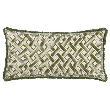 Olive - Front - Hoem Alexa Geometric Cushion Cover