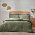 Eucalyptus - Front - Yard Chunky Cotton Waffle Duvet Cover Set